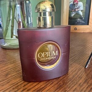 Yves Saint Laurent Opium in Burgundy and Gold